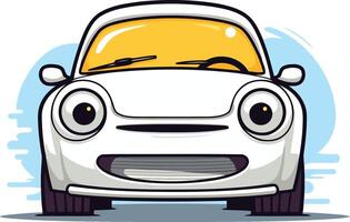 illustratie van een tekenfilm auto Aan een wit achtergrond vector
