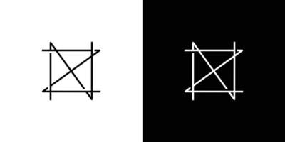uniek en modern nz-initialen logo-ontwerp vector