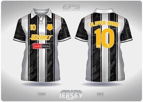 eps Jersey sport- overhemd .zigzag zwart en wit zebra patroon ontwerp, illustratie, textiel achtergrond voor sport- poloshirt, Amerikaans voetbal Jersey poloshirt vector