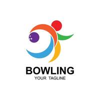 bowling logo ontwerp vector