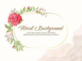 elegant bloemen bruiloft achtergrondsjabloon ontwerp vector