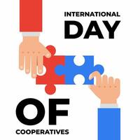 Internationale dag van coöperaties ontwerp vector