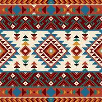 inheems Amerikaans patroon, etnisch ornament, abstract Navajo naadloos voor achtergrond, behang, illustratie, textiel, kleding stof, kleding , batik, tapijt, borduurwerk vector