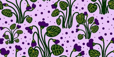 Purper en groen bloemen Aan een Purper achtergrond vector