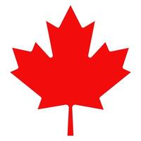 origineel rood esdoorn- blad van de Canadees vlag, geïsoleerd Aan een transparant achtergrond. illustratie. vector