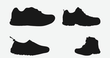 ultieme schoen silhouet collectie, ideaal voor ontwerpers en mode enthousiastelingen vector