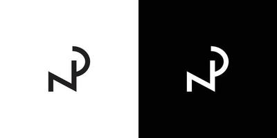 modern en elegant letter np initialen logo ontwerp vector