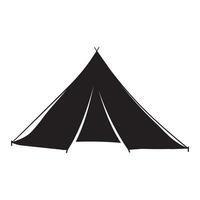 camping tent silhouet ontwerp vector