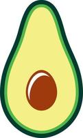 avocado gehalveerd vector