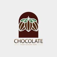 chocola en cacao logo icoon ontwerp illustratie vector