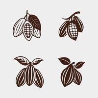 chocola en cacao logo icoon ontwerp illustratie vector