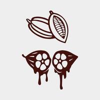 chocola en cacao logo icoon ontwerp illustratie vector