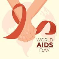 wereld aids dag poster vector