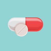 pillen capsules icoon in vlak stijl. medisch tablet illustratie Aan geïsoleerd achtergrond. gezondheidszorg drug teken bedrijf concept. vector