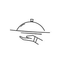 hand getrokken doodle catering service pictogram illustratie vector