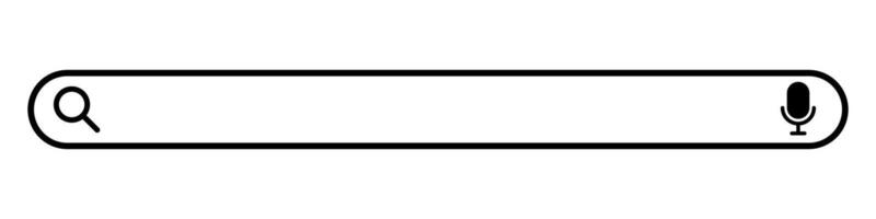 internet zoeken bar met audio microfoon. vector