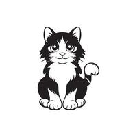 tekenfilm grappig kat schets illustratie vector