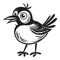 gevederde embleem vogel mascotte logo ontwerp vector