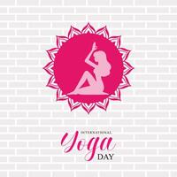 Internationale yoga dag, . illustratie, yoga dag poster, sociaal media na. poster, na, Vrolijk, vector