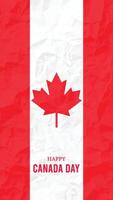 Canada dag, sociaal media poster, Canada dag verhaal, Aan 1e van juli. onafhankelijkheid dag, esdoorn. vertrekken, kalligrafie, typografie, verhaal, na, vector