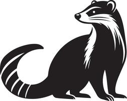 silhouet van coati illustratie. vector