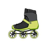 vleet in lijn skates tekenfilm illustratie vector