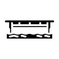 bord ligger brug glyph icoon illustratie vector