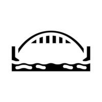 boog brug glyph icoon illustratie vector