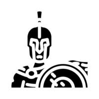 gladiator Sparta krijger glyph icoon illustratie vector