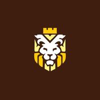 leeuw koning logo ontwerp gebruik makend van een kroon, leeuw illustratie vector