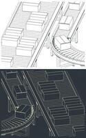 transportband lijnen voor magazijnen en productie vector
