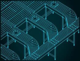 transportband voor magazijnen en fabrieken vector
