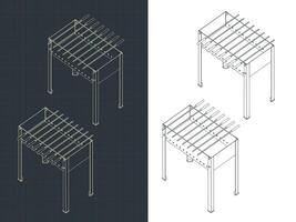 barbecue isometrische tekeningen vector