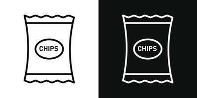 chips icoon reeks vector