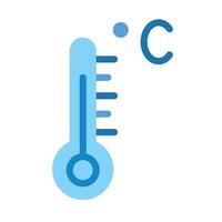 thermometer plat pictogram vector