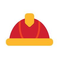 helm platte pictogram vector