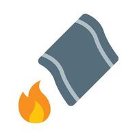 brand dekens vlak icoon vector