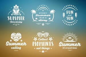 zomer vakantie typografie inspirerend citaten of gezegden ontwerp vector