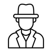 detective lijn icoon vector