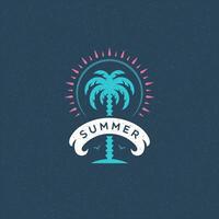 zomer vakantie etiket of insigne typografie leuze ontwerp vector