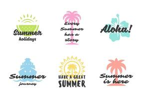 zomer vakantie typografie inspirerend citaten of gezegden ontwerp vector