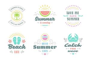 zomer vakantie typografie inspirerend citaten of gezegden ontwerp vector