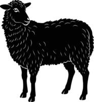 een zwart schapen silhouet voor eid mubarak vector