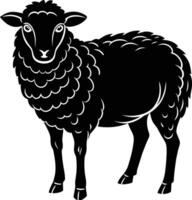 een zwart schapen silhouet voor eid mubarak vector