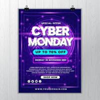 cyber maandag poster sjabloon vector