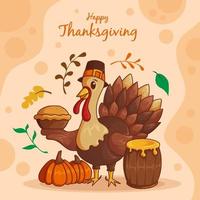 Turkije viert Thanksgiving-concept vector