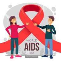 wereld aids dag concept vector