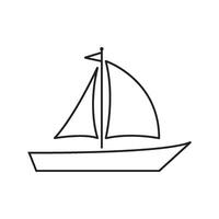 zeilboot icoon logo vector