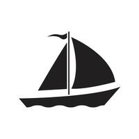 zeilboot icoon logo vector