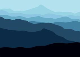landschap bergen illustratie in vlak ontwerp voor achtergrond. vector